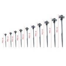 16&ndash;27 mm Ger&uuml;st Ratschenschl&uuml;ssel. Doppelratschen Steckschl&uuml;ssel, Stahl,