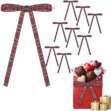 Valentine 48 Pcs Ribbon Bow Red and Green Buffalo Plaid Bows Mini 5 x 7 Inch ...
