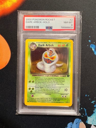 Dark Arbok (Unlimited) graded PSA 8 for sale on eBay