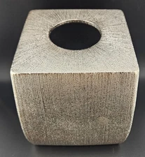 CARO BOUTIQUE Pink Tissue Box Cover Metallic GLAM Bathroom Accessories 6"H