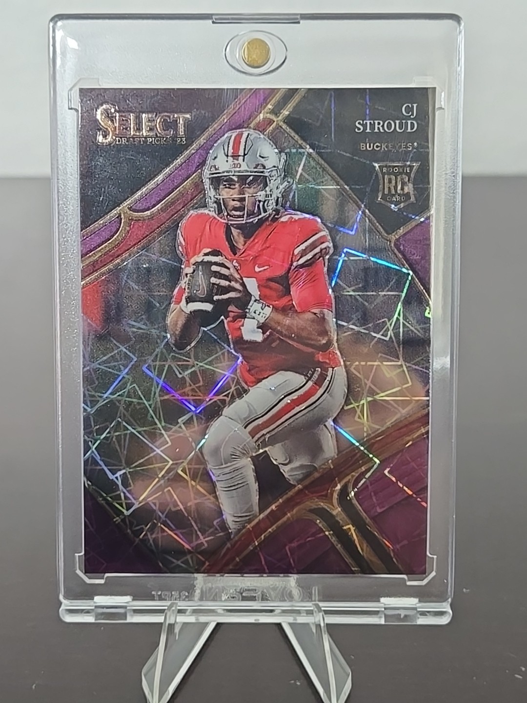 2023 Panini Select Draft Picks Cj Stroud #102 Purple Lazer Rookie