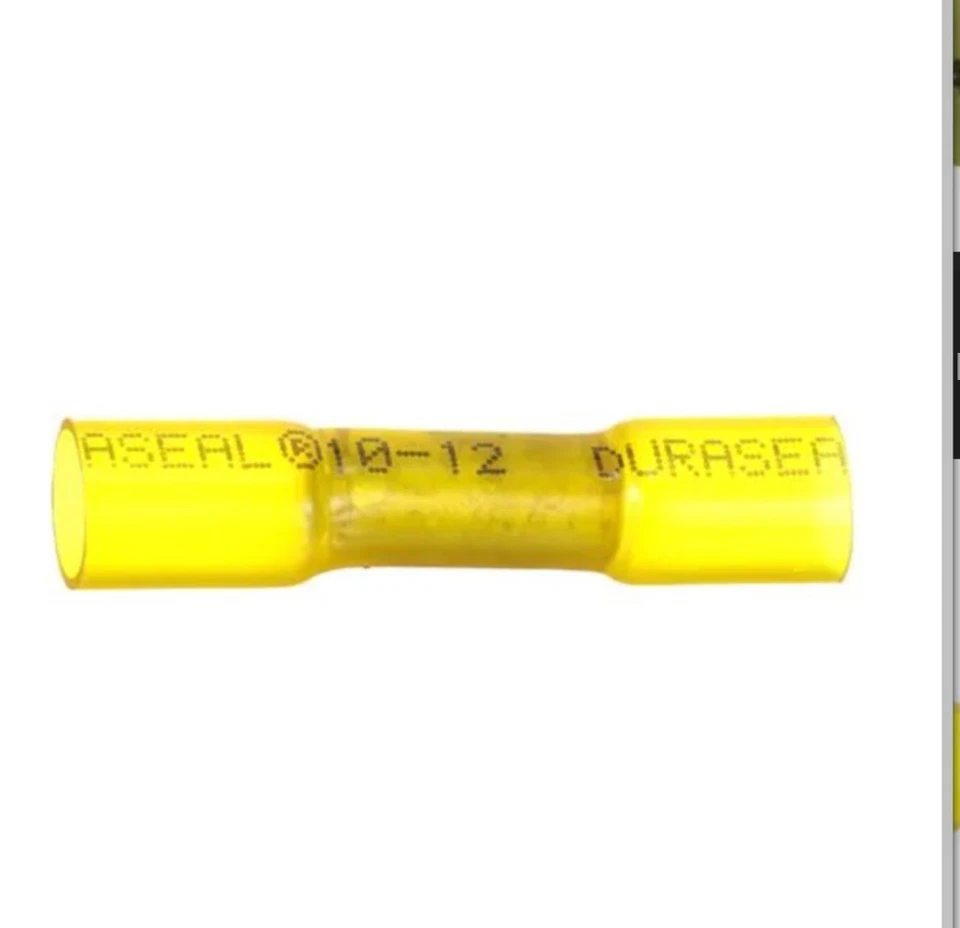 490 TE RAYCHEM Heatshrink Butt Splice Connectors Yellow D-406-0003 108961-000 - Image 2 of 4