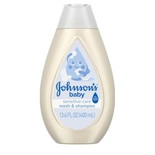 Johnson's Sensitive Care Baby Wash  Shampoo, Daily 13.6 Fl Oz Pack of 1 