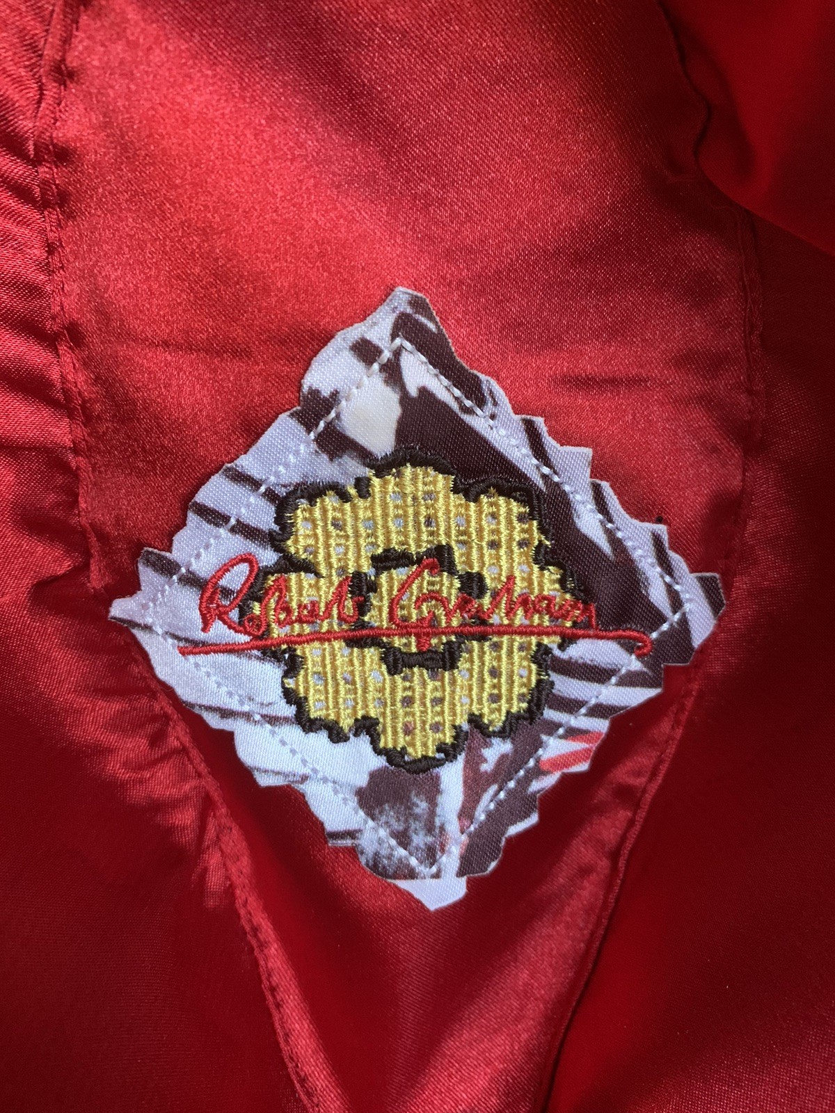 Robert Graham Paper Straw Fedora Hat Tan Black Colorful Silk Band Sz L/XL Derby