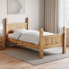 Corona Single Bed 3ft High Foot End Mexican Solid Pine Frame Bedroom Furniture