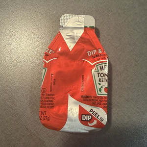 Rare error Heinz ketchup packet 