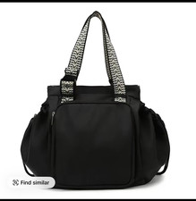 Black Women s Convertible Backpack Tote, Chev...