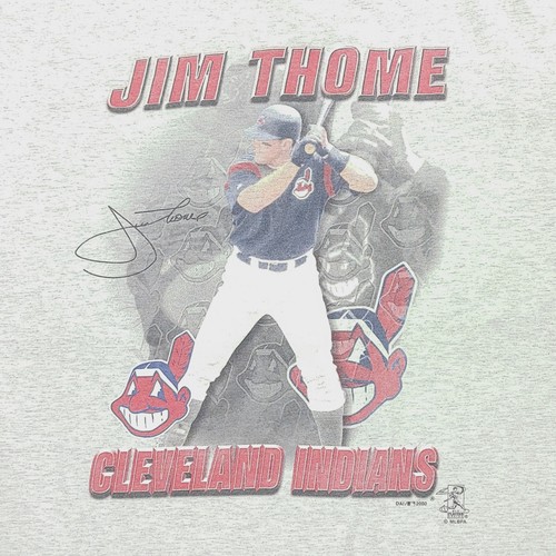Vintage Jim Thome Cleveland Indians XL Shirt 2000 Y2K Chief Wahoo Guardians - Bild 3 von 7
