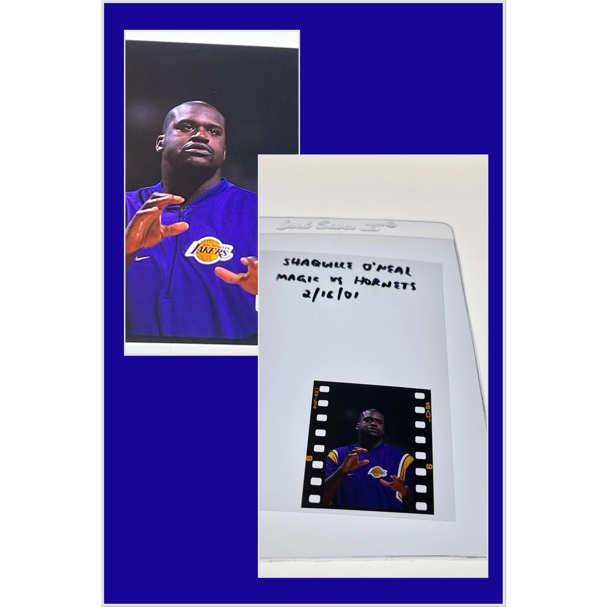Diapositive Photo Originale 35mm Rare : SHAQUILLE O'NEAL Des LAKERS - Négatif Couleur Vintage