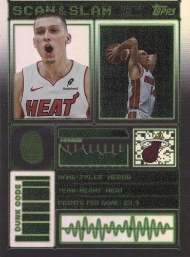 Tyler Herro 2025-26 Topps Finest Oil Spill Refractor SP NRMT+