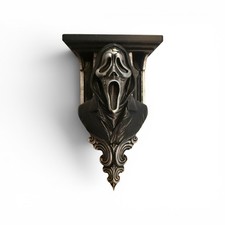 Cracked Ghostface Wall Shelf Scream Horror Decor Display Collectible
