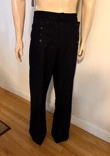 UNUSED U.S. NAVY SAILOR 13 BUTTON WOOL TROUSERS CRACKER JACK PANTS 34 REGULAR 