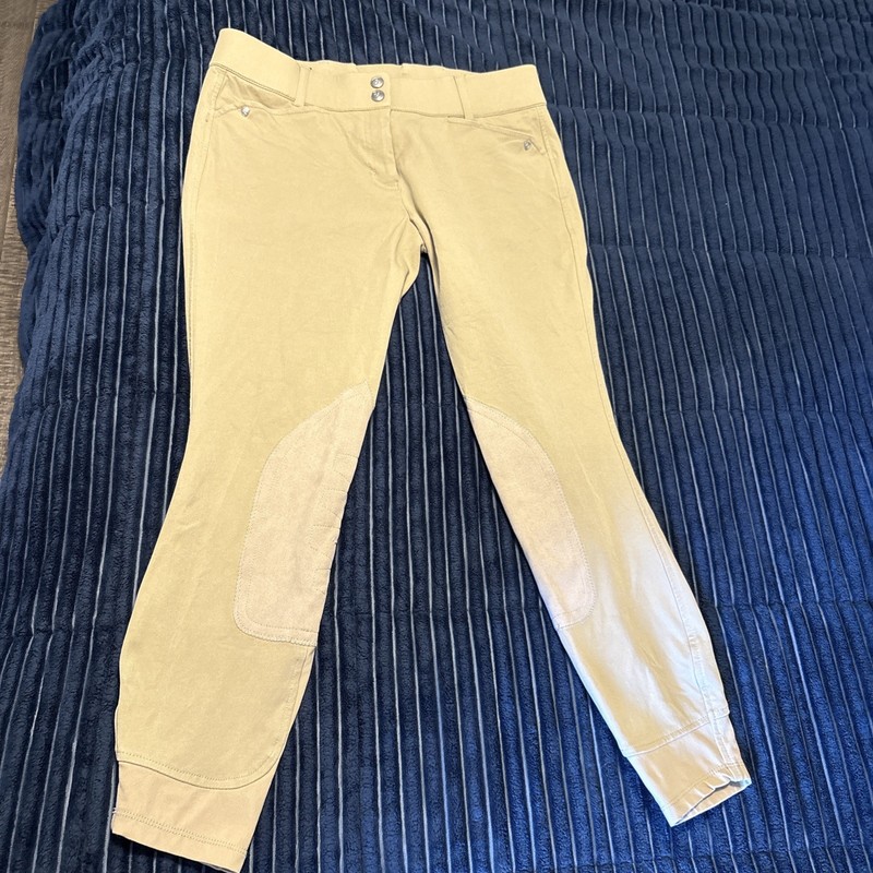 Ariat Women’s 28R Heritage Knee Patch Breech Tan 4 Way Stretch Nylon & Cotton