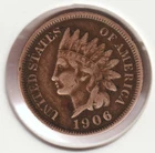 US Rare Old West 1906 Indian Head Penny Coin American Collection Shield Cent USA
