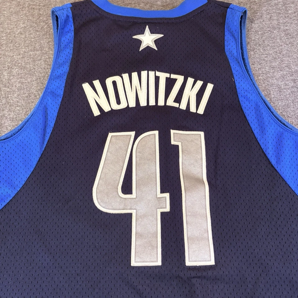 Camiseta deportiva Dirk Nowitzki Dallas Mavs Reebok Swingman para hombre XXL 26x33 NBA 41 Foto 2 de 4