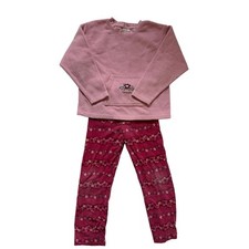 Osh Kosh B Gosh Sweater Pant Set Floral Terry Cloth Pink Vintage Girls Kid 6