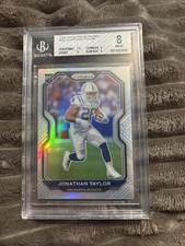 2020 Panini Prizm Rookie Jonathan Taylor #332 (RC) Silver Prizm BGS 8 Rookie