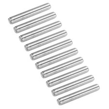 30Pack Fully Threaded Rod M8 x 50mm 1.25mm Pitch 304 Stainless Steel Right Hand