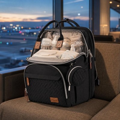 Baby Rucksack Kinderbett gepolsterter Boden ausklappbar Babybett für draußen, Eltern
