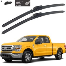 For 2021-2026 Ford F150 F-150 F-250 F-350 Carbon Fiber Windshield Wipers Blades