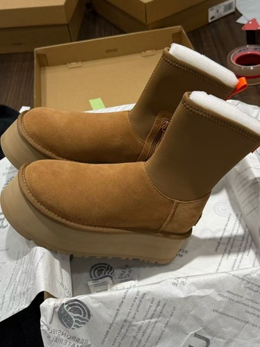 Dipp Hightop Platform Ugg Dipper Classic Boot Chestnut / Black WOMEN US4-US9 New - Photo 20/32