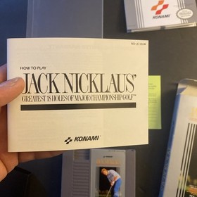 1992 Konami Nintendo NES Jack Nicklaus Golf Video Game Cartridge Boxed Complete