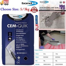 Bond It Repair Mortar Cem-Quick Sand & Cement Quick Dry Rapid Gap Crack 3kg/5kg.