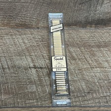 Men's Speidel Twist-O-Flex 16-21MM Adjustable End Watch Band-Gold Tone