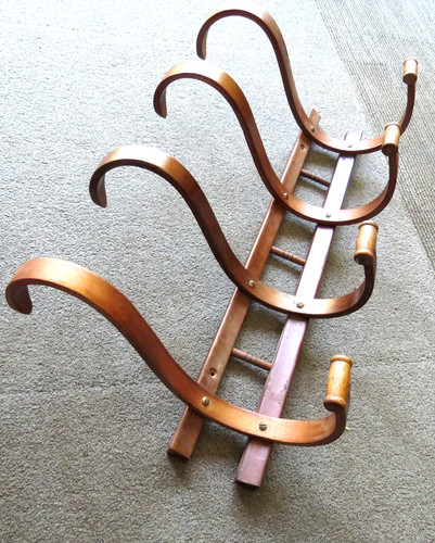 Vintage Bentwood Hat coat jacket umbrella Rack Wall Bent Wood 4 Hook