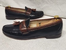 Allen Edmonds Maxfield Tassel Loafers Men's 13 A Black Brown Leather Made in USA