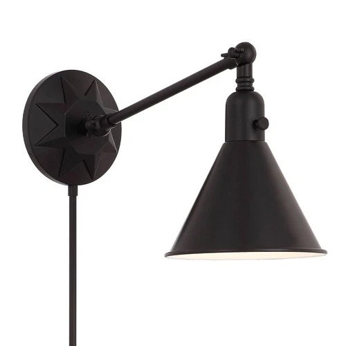Crystorama Morgan 7" High Matte Black Wall Sconce - Picture 5 of 8