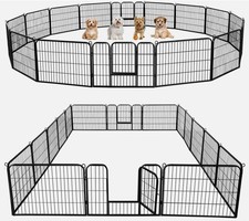 Dog Playpen Outdoor, 24 Inch 16 Panels Dog Pen Indoor Heavy Duty Puppy Exercise
