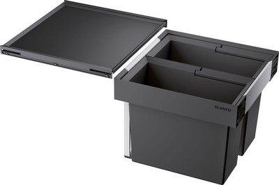 BLANCO FLEXON II 45/2 Mülltrennsystem Frontauszug Kunststoff Anthrazit  2x 16 L