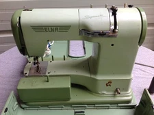 Elna Supermatic Sewing Machine In Case For Parts Or Repair