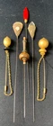 Vintage Hatpin Collection Gold Red and Clear Adornments Variety (1) Z#1008