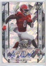 2021 Leaf Metal Draft Silver Crystals /50 Stevie Scott III #BA-SS3 Auto 3c2