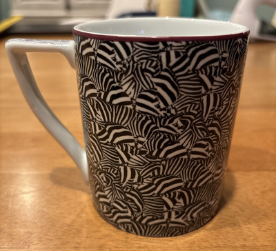 Ted Baker Malton IV Mug Cup Black White Red Trim Single  Portmeirion 12 ounce