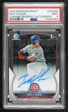 2023 Bowman Draft Chrome Prospect Matt Shaw #CDA-MS PSA 9 MINT Auto 01ic