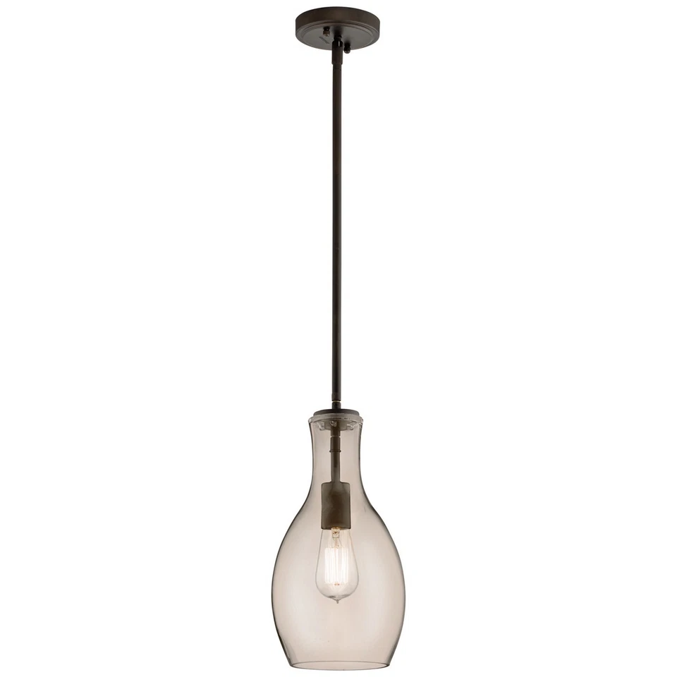 Kichler 42456OZCP Everly 1-Light 7" Pendant in Olde Bronze - Image 2 of 2
