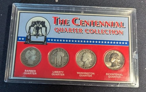 Centennial Quarter Collection Barber-Liberty-Washington-Bicentennial Case Crack!