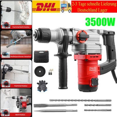 SDS+ Bohrhammer 3500W und Meißelhammer, Schlaghammer, Koffer und Zubehör