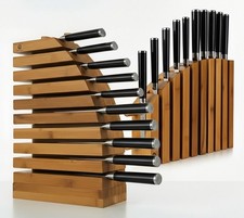 Chefblock M10 - Magnetischer Messerhalter für 10 Messer aus dickem Bambusholz