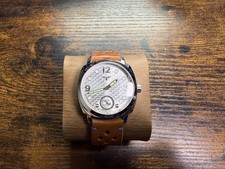 One-of-a-Kind Handmade Swiss ETA 6498 Watch Leather Strap Sapphire 
