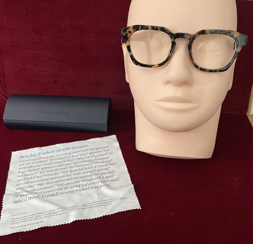 WARBY PARKER Rufus M 781 Eyeglass Frames Geometric Brown Tortoise 47-21-140