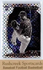 2022 Panini Chronicles Titan #18 Spencer Strider RC Rookie Building Blocks Prizm