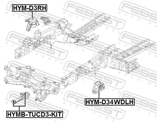 FEBEST-OE HYM-D34WDLH.OE Engine Mounting for HYUNDAI,HYUNDAI (BEIJING)