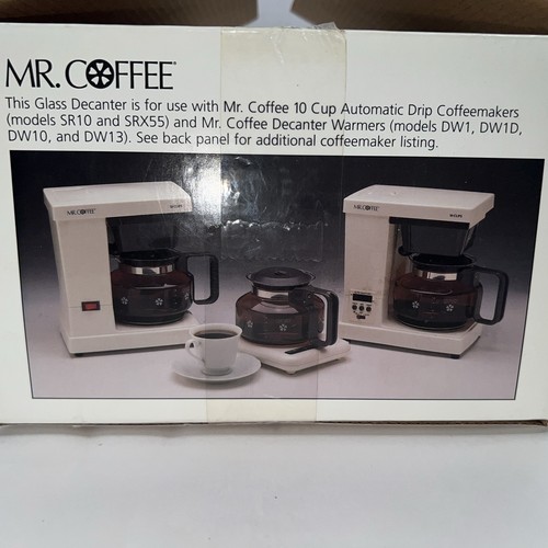 MR COFFEE D-7A Ricambio 10 Tazze Vetro Decanter Caffettiera Coperchio Nuovo Scatola Aperta - Foto 7 di 15