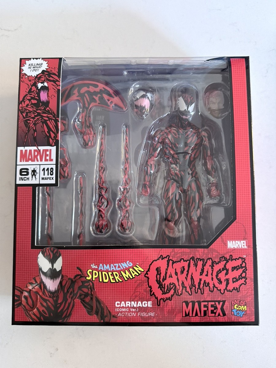 In Hand* Mafex No 118 Spiderman Carnage Comic Ver - UK seller | eBay