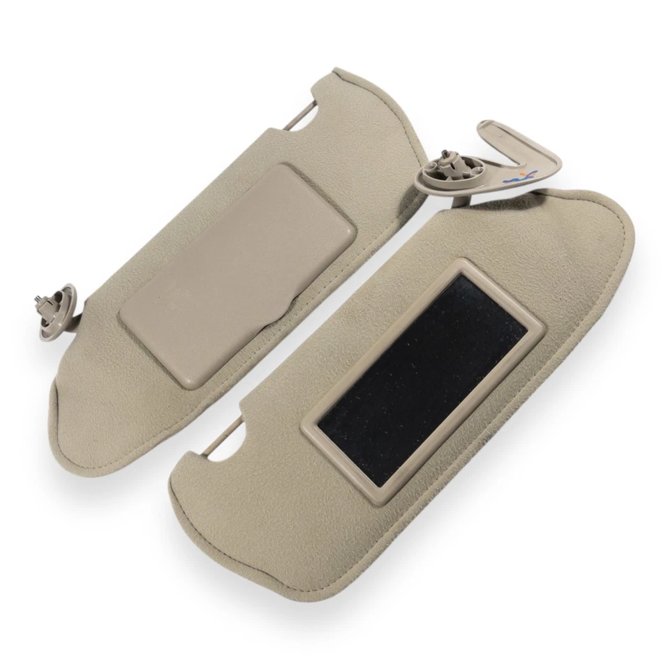 2003-2007土星离子驱动器和乘客侧遮阳板套装一对米色布 — 第 2/4 张图片