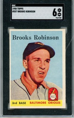 1958 Topps Brooks Robinson #307 SGC 6 2nd Year Baltimore Orioles ''Free Shipping''